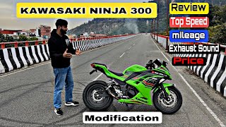 Kawasaki Ninja 300 Fully Modified 🥵 full System exhaust  Review  price in India  so loudest [upl. by Tarryn]