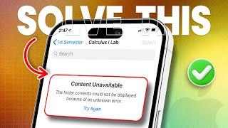 How to Fix Content Not Available Problem on Files App  Cant open File on file app [upl. by Maleki186]