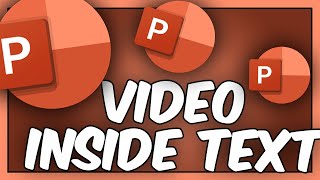 How To Add Video Inside Text In PowerPoint 2024 [upl. by Algy]