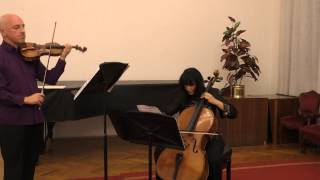 Kodaly Duo for violin and cello 3 mov t  Orfej Simic amp Eva SimicNemeth [upl. by Amluz884]