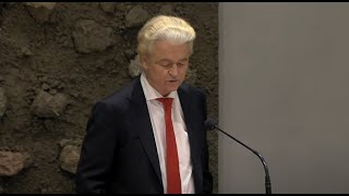 Inbreng Geert Wilders tijdens het debat over de regeringsverklaring [upl. by Leahcam]