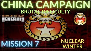 China Campaign Brutal Difficulty  Mission 7 Nuclear Winter CampC Generals Gameplay [upl. by Latin990]