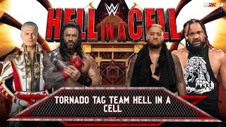 Roman Reigns amp Cody Rhodes vs Solo Sikoa amp Jacob Fatu WWE SmackDown Hell in a Cell  FULL MATCH [upl. by Liauqram]