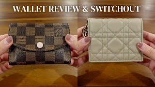 Unboxing Dior Gardenia Compact Wallet amp Review of Louis Vuitton Rosalie Coin Purse 3 Years of Use [upl. by Aliac639]