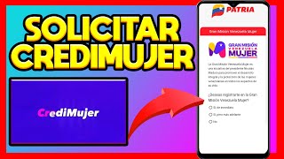 ✅COMO SOLICITAR CREDIMUJER BANCO VENEZUELA [upl. by Poulter]