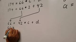 5a Using Euclidean algorithm find GCD174 66 [upl. by Dadivitan]