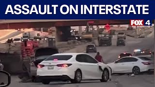 Dallas crash Knifewielding attacker stabs 1 hits 2 others with their own cars police say [upl. by Atikaj195]