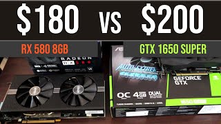 GTX 1650 Super vs RX 580 8GB test in 8 games  1080p [upl. by Cleres]