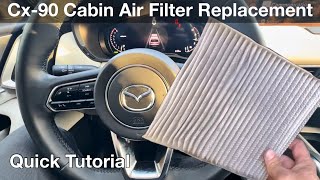 2024 Mazda Cx90 How to replace cabin air filter cx90 [upl. by Anailli497]