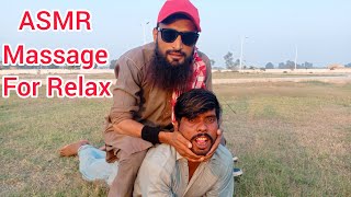 asmr Massage for deep Sleep by fake bengali baba headmassage asmr challenge headmassag barber [upl. by Nymrak]