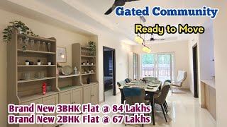 2BHK  67 Lakhs Onwards  Brand New 2BHK amp 3BHK Flats For Sale in Hyderabad  Gated Community [upl. by Atteuqcaj]