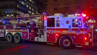 FDNY TL21 arriving at the 1076 102124 [upl. by Anitsuj]