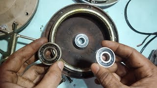 how to replace ceiling fan bearingceiling fan ke bearing ko kaise badle in hindi [upl. by Sinnylg911]