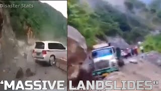 MASSIVE LANDSLIDES CAUGHT ON CAMERA PART 1 CRAZY FOOTAGES SCARY LANDSLIDES DEADLY LANDSLIDES [upl. by Sucitivel776]