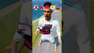 🚘CR7 vs Messi vs Haaland vs Mbappe vs Ronaldo Characters ⚽️beamngdrive football shorts simulator [upl. by Particia]