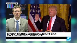 Trump transgender military ban Trump initiates an abrupt reversal of Obama Policy [upl. by Lilaj]