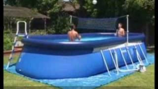 Intex Oval Ellipse Frame Pool Setup Instructions [upl. by Lhamaj]