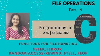 Video 58 File handling Part4 Random access to files [upl. by Ely194]