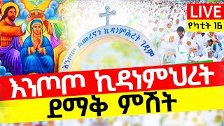 🔴LIVE የካቲት 16‼️ ዋዜማ ቀጥታ ከእንጦጥ ኪዳነምህረት♦️👉ደማቅ ምሽት👉እንኳን አደረሳችሁ [upl. by Eeryn]