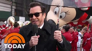 Jimmy Fallon talks new holiday album Thanksgiving Day Parade [upl. by Kirenoj]