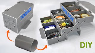 How to make a Tool box using PVC pipe  Creative idea [upl. by O'Donnell]