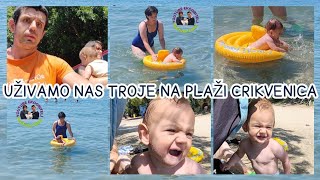 Uživamo nas troje na plaži Crikvenica [upl. by Adnilav889]