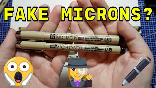 Fake Microns Fineliner Review for Inktober amp Avoiding Counterfeits [upl. by Toiboid]