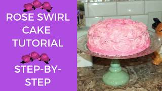 How To Make Rose Swirl Cake  StepByStep Baking Tutorial [upl. by Nadya]