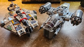 LEGO Star Wars Ahsoka Ghost amp Phantom II 75357 vs Star Wars Mandalorian The Razor Crest 75292 [upl. by Amin]