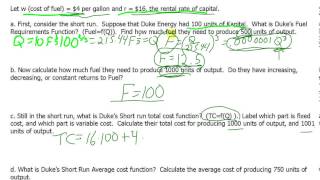 Production Theory Cost Minimization Part 1 [upl. by Nelon]