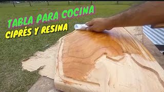 Trabajo En Madera CIPRÉS Y Resina TE puede durar décadas Tabla para Cocina [upl. by Rozamond834]