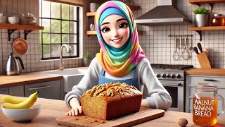 Delicious Walnut Banana Bread  Easy amp Homely Recipe Tutorial  Simple Ingredients  Easy to Make [upl. by Valdemar]