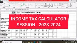 Income Tax Calculator 20232024 By Rohit Mahawar viral youtube incometax excel shorts video [upl. by Lennej]