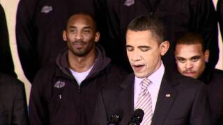 President Obama Greets the Lakers [upl. by Dede]