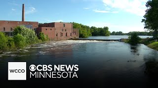 Faribault dam eroded by recent flooding of Cannon River [upl. by Niddala]