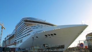 MSC Preziosa  Erste Bilder vom Schiff  Brücke Küche Pooldeck öffentliche Bereiche [upl. by Asiuqram]