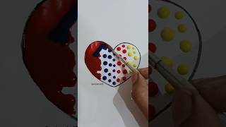 Brown blue red and yellow colour mixing satisfying heart shorts heart satisfying trending asmr [upl. by Kipp]