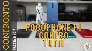 CONFRONTONE PocoPhone F1 OnePlus6 Mi8 Galaxy A8 Psmart Honor 10 e PLAY Moto G6 [upl. by Emiatej]