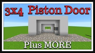 Minecraft tutorial  3x4 Piston Door Security Features [upl. by Sang918]