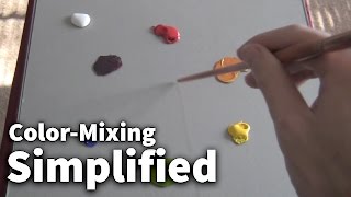 ColorMixing Simplified 01  Acrylic amp Oil Painting Lesson [upl. by Gerdi]