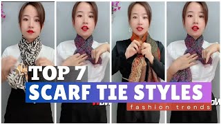 Top 7 popular ways to wear a Scarf  Easy stylish ways to tie a scarf P151023 scarfwearing [upl. by Nilra]