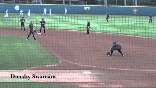 Dansby Swanson 03062015 at UCLA Los Angeles Calif  Infield [upl. by Ecerahs]