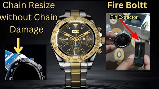 How to adjust watch strap metalSmartwatch Fire boltt blizzard ultra ultimate vogue Noise Boult [upl. by Hsirehc93]