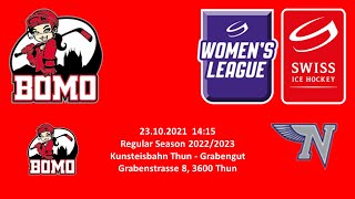 20221023 Womens League EV BOMO Thun  Neuchâtel Hockey Academy [upl. by Tanitansy236]