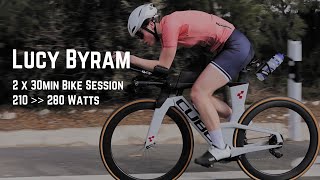 Lucy Byram  Bike Workout 2 x 30min  210 to 280 Watts [upl. by Hnahc]