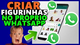 Como CRIAR FIGURINHAS no WHATSAPP sem baixar nenhum aplicativo [upl. by Esila]