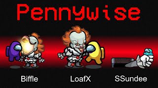 New PENNYWISE ROLE in AMONG US IT Mod [upl. by Retswerb602]