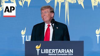 Trump booed repeatedly during Libertarian convention speech [upl. by Nirad]