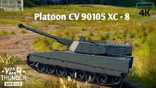 Platoon CV 90105 XC  8  New Rank IX Swidish Tanks Gameplay  War thunder mobile [upl. by Maren]