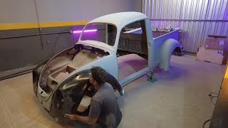 Fusca Camionete no fundo para pintar Ep8 [upl. by Yroffej428]